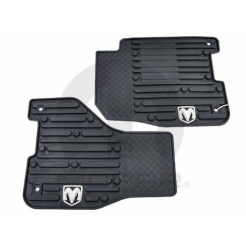 Dodge Ram Dark Slate Rams Head Logo Front Slush Mats Built After 4/20/2012