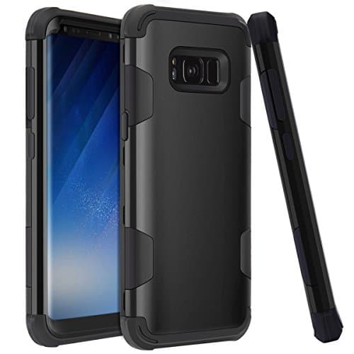 Galaxy S8 Case, ADDAO 3 in 1 [PC+TPU+PC] Hybrid Anti Fingerprint, Scratch Resistant, with Reinforced Hard Bumper Frame Drop Resistance Shock Absorption Case for Samsung Galaxy S8 - Upgrade