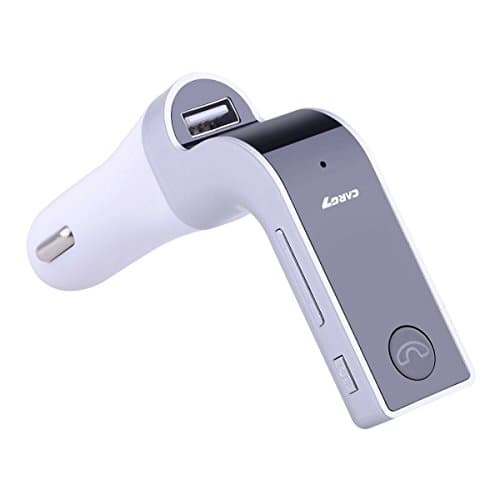 FM Transmitter,Cutelook Car G7 Bluetooth FM Transmitter With TF/USB flash drives Music Player (Silver)