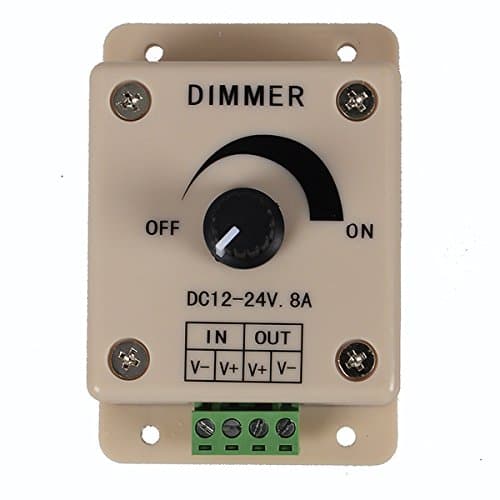 elcPark DC12V/24V 8A LED Switching Dimmer Cotroller for Single Color Led Strip Lightings