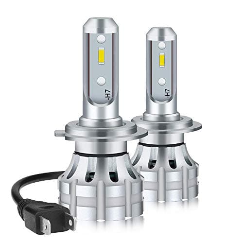 H7 LED Headlight Bulbs Conversion Kit, 12000LM 80W Super Bright CSP Chips for Car Headlight Fog Light, 6000K Car Replacement Lights of Halogen and Xenon, 2 Lamps