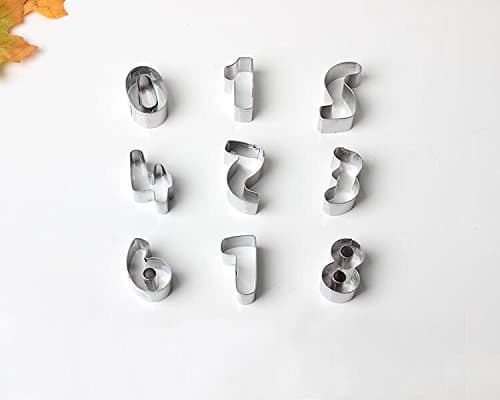 8 Set Numbers Cookie Cutter, Mini Vegetable Fruit Biscuit Cutters Molds