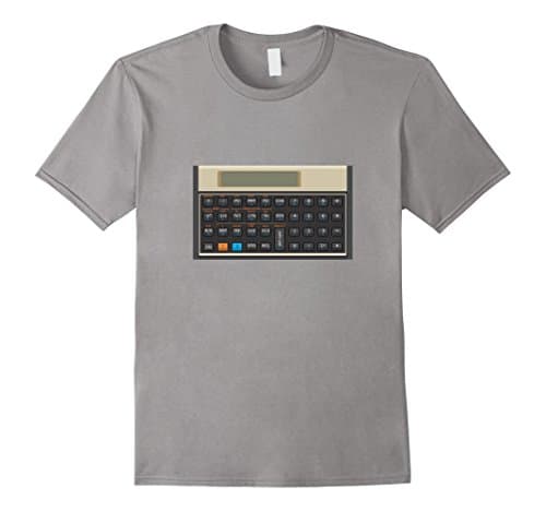 Mens Financial Calculator Tee Medium Slate