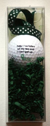 BallTalk Golf Balls - ("Help, I've fallen off my tee and can't get up" - 'Mulligan' Series) Golf Ball Ornament