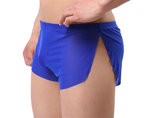 GH Men Breathable Comfortable 2Pack Mesh Thin Sexy Split Boxer Briefs