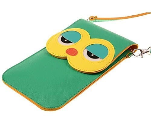 Phone Pouch and Built-in touch Screen Protector + CB Styles Pen (GREEN OWL / GIRL)