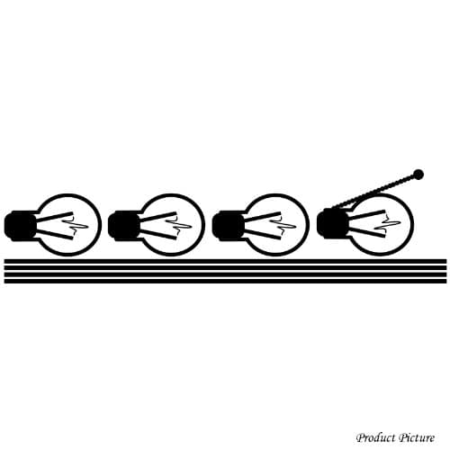 3 Light Bulbs, Cealing Light (13 cm x 8 cm) and Light Bulb (14 cm x 12 cm) and 4 Wire (59 cm x 6 cm) Choose colour 18 colours in stock Bathroom, Childs Bedroom, Children Room Stickers, Car vinyl, Windows and Wall Sticker, Wall Windows Art, Decals, Ornament Vinyl Sticker ThatVinylPlace