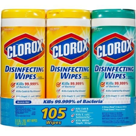 Clorox Disinfecting Wipes Value Pack, Scented, 105 Count