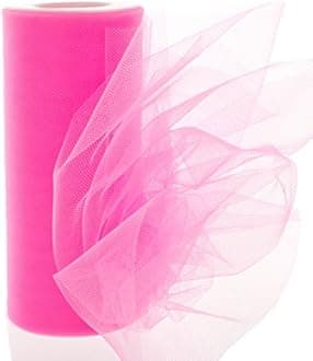 6" Premium Tulle Neon Pink HBC Brand