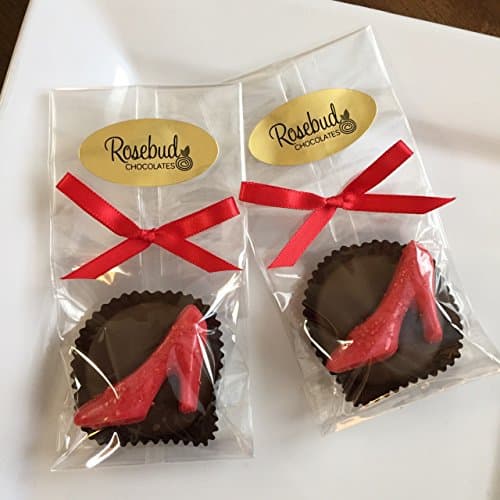 12 RED RUBY SLIPPERS High Heel Milk Chocolate Covered Oreo Cookies Candy Party Favors (One Dozen)