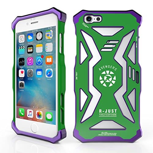 iPhone 6s Plus Case ,iPhone 6 Plus Case ,Personality Rubber with Aluminum Alloy Corner Shell Case Cover Bumper Defender for Apple iPhone 6/6S Plus 5.5 Inches Blue Green