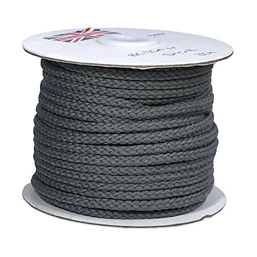 Cotton Braided Lacing Cord - Shark- per meter