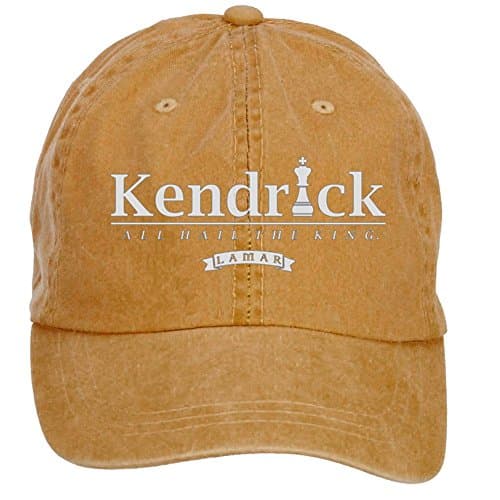 LongDaCo Kendrick Lamar King Cotton Baseball Cap with Adjustable Hat Men Brown