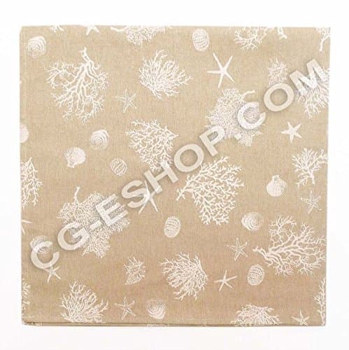 Rectangular Tablecloth Sea Coral 6 People 140 x 180 cm Cream White