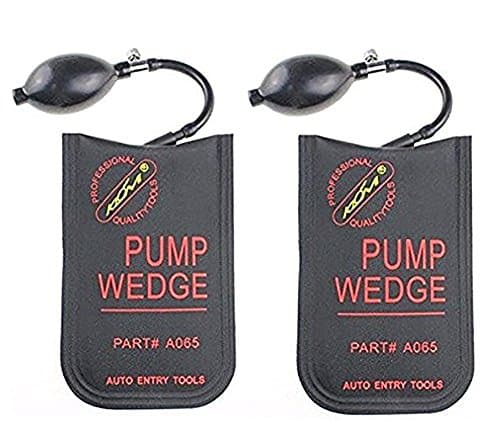 Landuoer 2 PCS Klom Professional Pump Air Wedge Alignment Tool Inflatable Shim Improvement Power Hand Pry Bars Black Small