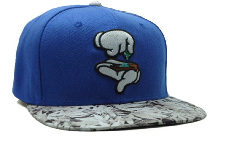 YOXO Adjustable Letter White Widow Blue Snapback Cap Hat Men Baseball Cap