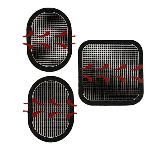 Replacement Gel Pads for All Abdominal Belts,Muscle Training System Gel Pads(black-1 set of 3pcs)