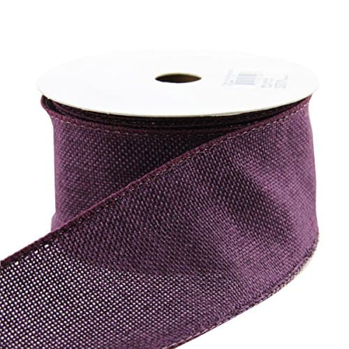 2.25"x10yd Amethyst Wired Burlap Ribbon