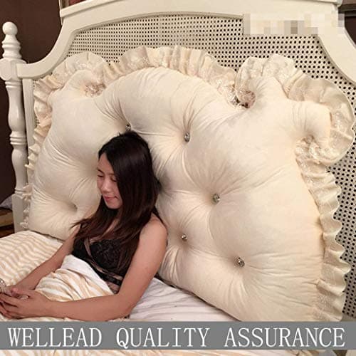 Bed Wedge Pillow Bed Backrest, Double Triangle Pillow Washable Filled Wedge Cushion for Sofa Bed, Bedroom, Living Room-G-1.0M