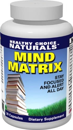 Mind Matrix- Mind, Mood, &amp; Memory Supplement/All Natural Formula – 30 Capsules