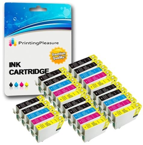 25 (5 SETS + 5 BLACK) Compatible Printer Ink Cartridges for Epson Stylus Photo R240, R245, RX400, RX420, RX425, RX430, RX450, RX520 | T0551, T0552, T0553, T0554 (T0555)