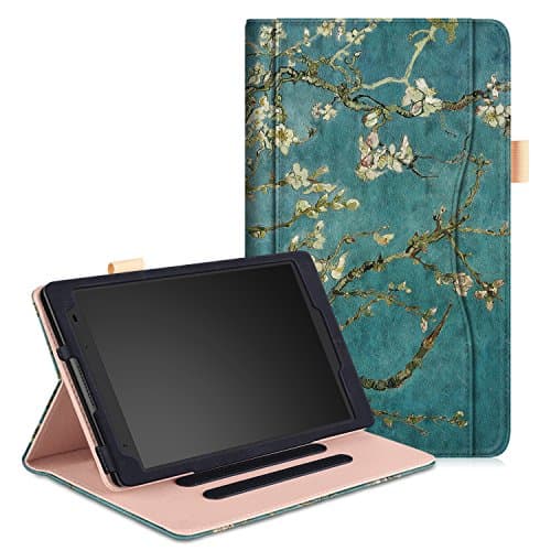 Lenovo Tab 4 PLUS 8 inch case - Multifunctional Cover Standing Case for Lenovo Tab4 8.0 with Multiple Viewing Angles (Apricot Flower)