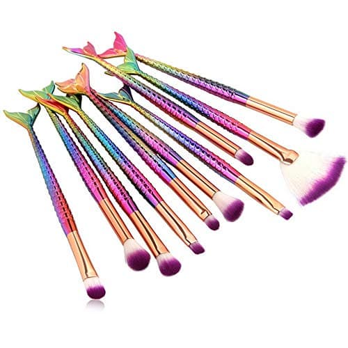 Kaputar 1-22PCS Pro Makeup Brushes Set Foundation Blush Face Powder Eye Shadow Brush CA | Model MKPBRSH - 249 | 10PCS Multicolor A