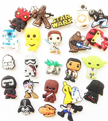 15 Pcs Set Star Wars Random Choose Style for Shoe Charms for Croc Shoes &amp; Wristband Bracelet