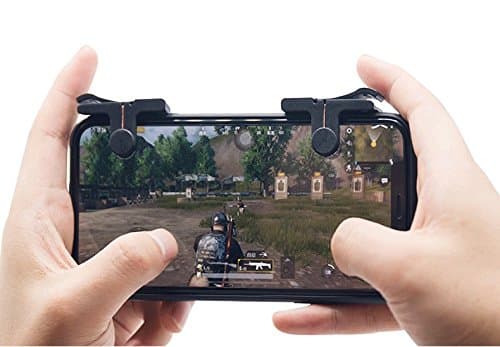 REVOQUE Mobile Game Controller - Buttons to Shoot and Scope Works for PUBG Knives Out Rules of Survival iPhone iOS, Android, Samsung, Fire