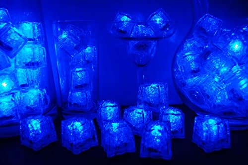 Litecubes Brand 3 Mode Blue Light up LED Ice Cubes (96)