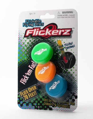 Flickerz Flying Disc, Orange/Green/Blue, by Flickerz