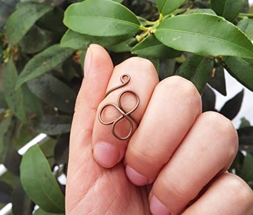 Copper wire knuckle ring - Midi ring Filigree ring Wire ring Wire jewelry Boho ring Armour ring Knuckle ring Copper wire ring Statement ring