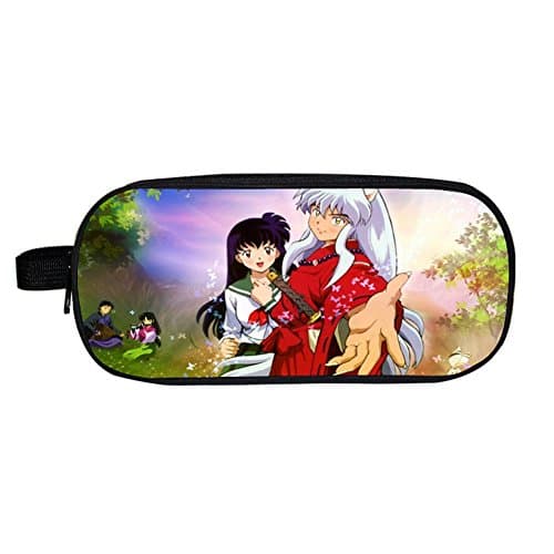 Anime Inuyasha Pencil Case Multi-layer Pen Bag/Pencil Case Zero Wallet Pencil Coin Bag (F)
