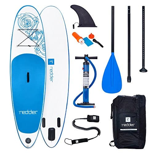 Redder Paddle Board Vortex 8'8"/10' All Round Inflatable Stand Up Paddle Board with Bravo SUP3 Double Action Hand Pump, 3 Piece Alumium Paddle, 10' Leash, Portable Backpack, Non-Slip Deck and Repair Kit