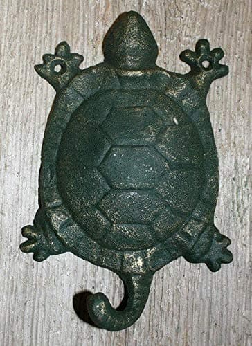 Antique Style Nautical Turtle Coat Hooks Hat Hook Rack Towel Sea Vintage Cast Iron Supplies for Home Decor by CharmingSS