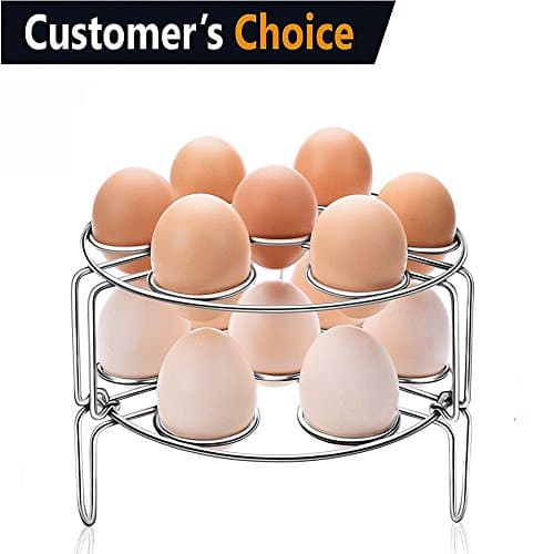 2-PCS FILWIN Egg Steamer Rack for Instant Pot Accessories,Vegetable Food Steam Rack Stand for Pressure Cooker Accessories, Stainless Steel Heavy Duty