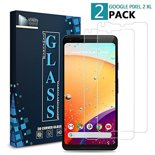 Google Pixel 2 XL Screen Protector,Bigear Tempered Glass [Ultra Clear][Anti Scratch][Bubble Free][Easy to Install] HD Clear Tempered Glass Screen-Protector Film for google pixel 2 xl 2018(2-Pack)