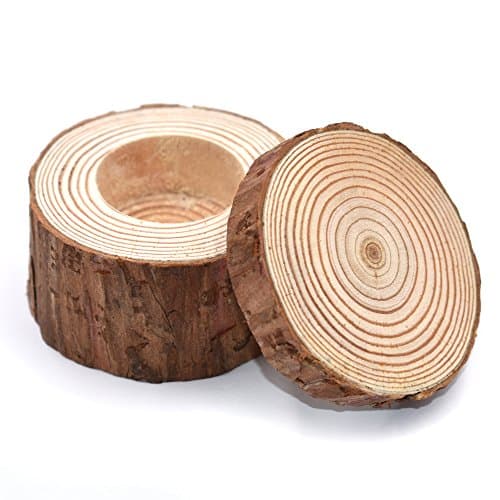 DLUcraft Wood Personalized Rustic Wedding Ring Box for Rustic Wedding, Party, Birthday, Holiday Decoration