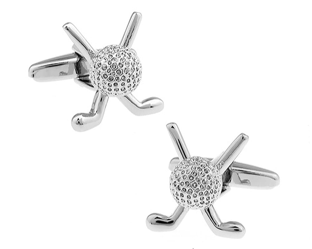 Golf Club and Silver Ball Cufflinks