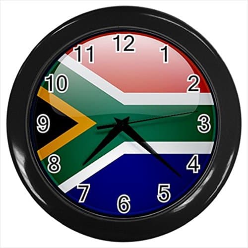 Kidozooo South African Flag Wall Clock Black