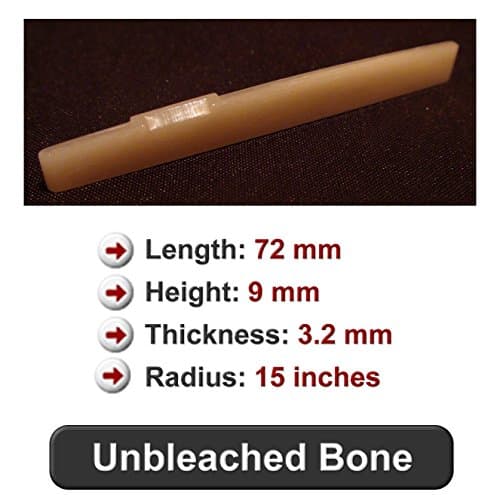 Polished Unbleached Bone Saddle - Fits Many Taylor Guitars. B Compensation.