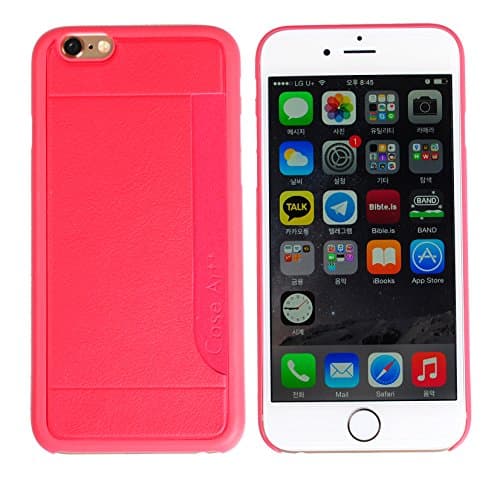 [Pink] Case Art Plus [Back Pocket Case] Card Holder PU Leather Case 0.3mm [Ultra Slim ] [Light Weight] For Apple iPhone 6 4.7"inches 03BPIP6PK