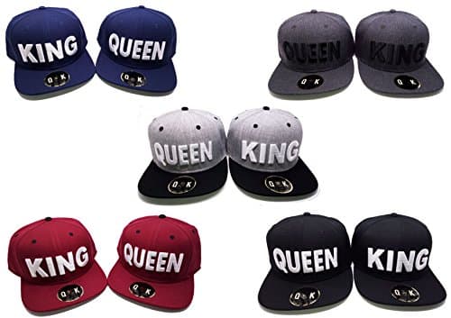 MATCHING SNAPBACKS for COUPLES (KING & QUEEN, Blue)