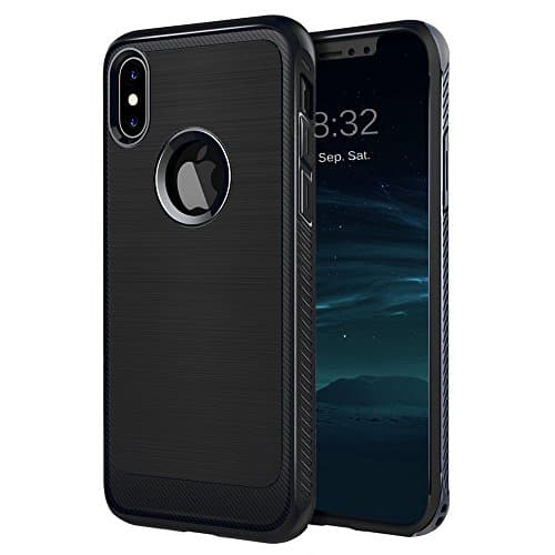 FengNiao iPhone X Case, iPhone 10 case(2017 Release) with Flexible and Dulable TPU, Drop Protection Case for iPhone X 5.8 Inch(Black)