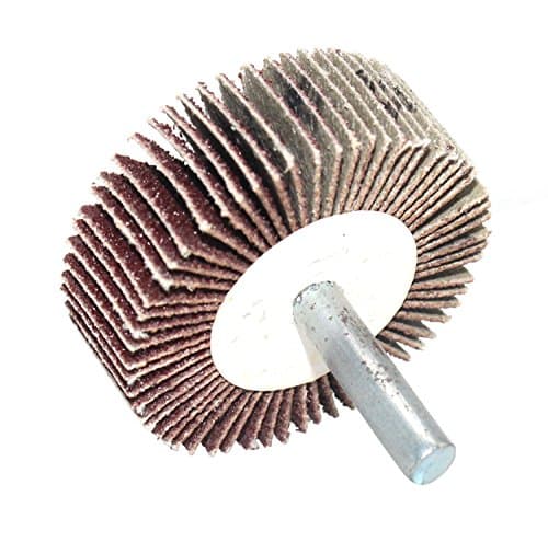 2.4" x 1" x 1/4" Shank Mounted Flap Wheels with Shaft Abrasive Grinding Sanding Sandpaper 240 Grit Aluminum Oxide 5 Pack