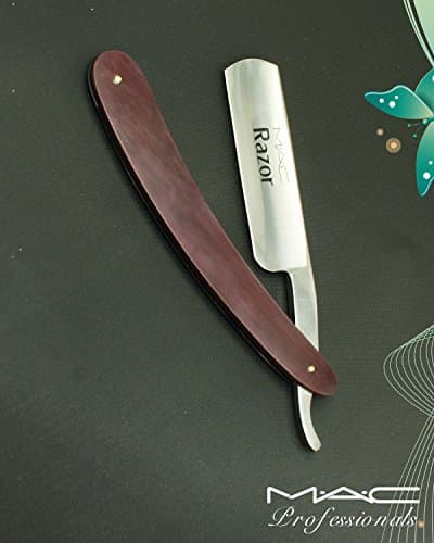 Professional Quality Straight Razors with 4 Colors Solid Thick Plastic Handle Mac Brand-301,302,304,307 (BROWN)