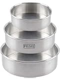 3 Pcs Aluminium Round Cake Mould 6,7,8 inch Diameter 2 inch Depth Pans
