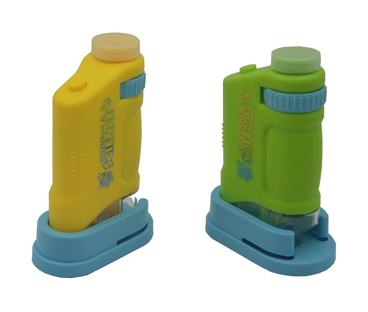 AWOEZ 80X Handheld LED Lighted Pocket Microscope Set for Natural Science Exploring Best Gift Toy for Kids Children