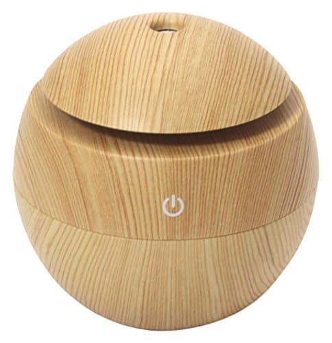 Swing Design 5024-MP Flora Ultrasonic Essential Oil Diffuser &amp; Humidifier, Color Changing Led, USB &amp; Wall Plug Adaptor, Maple