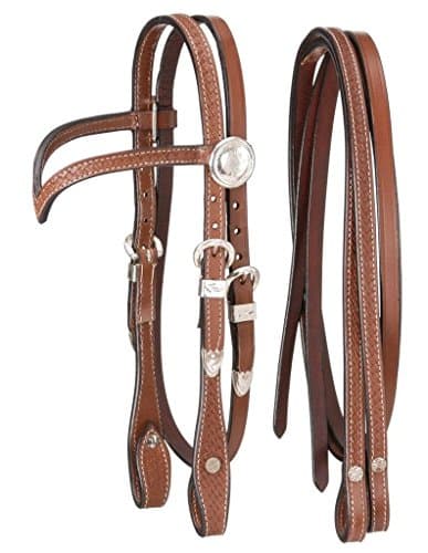 King Series Mini V Browband Headstall with Silver